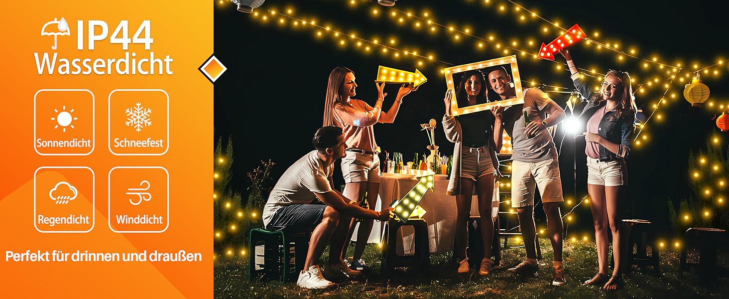 Льодогенератор WISD 23м, 200 LED, теплий білий, 12 режимів, таймер, для прикраси ялинки, балкона, кімнати, саду