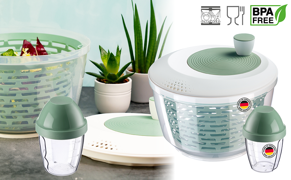 Салатниця Westmark об'ємом 4.4 л, пластик BPA-free, прозора/біла/зелена, 2430224A