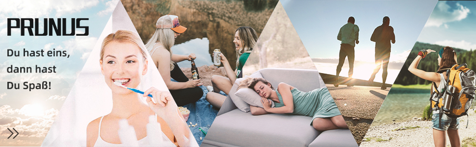 PRUNUS J-725 FM/UKW радіо: цифрове, портативне, з акумулятором 3000mAh, USB/SD/TF/AUX, радіо-годинник, з LED-ліхтариком (блакитне).