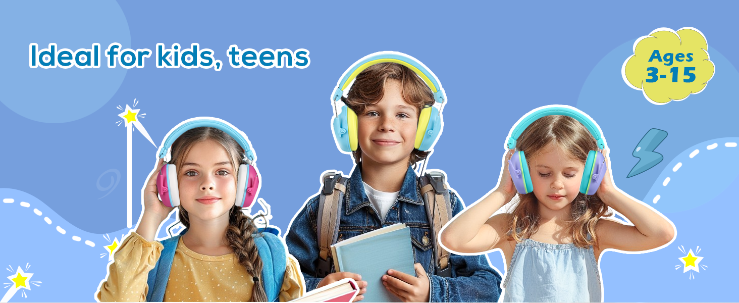 Навушники для захисту від шуму ProCase для дітей, червоно-сині