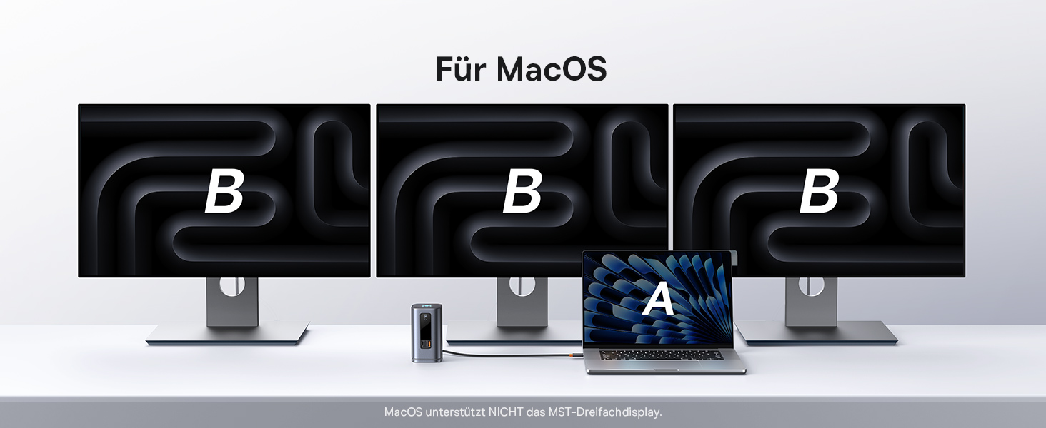 Базаус Док-станція USB-C 12-в-1 для ноутбуків Dell/HP/Lenovo/Asus/Acer/Mac, 2 монітори 4K HDMI, 10Gbps USB-C/A, 100W PD, Gigabit Ethernet