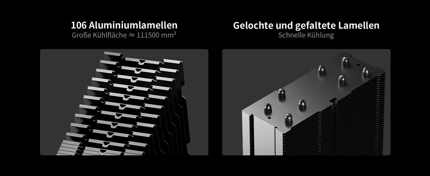 upHere UP1 Elite KC4C: Кулер для процесора з RGB підсвічуванням, 120мм, 4 теплові трубки, сумісний з AMD AM4/AM5 та Intel