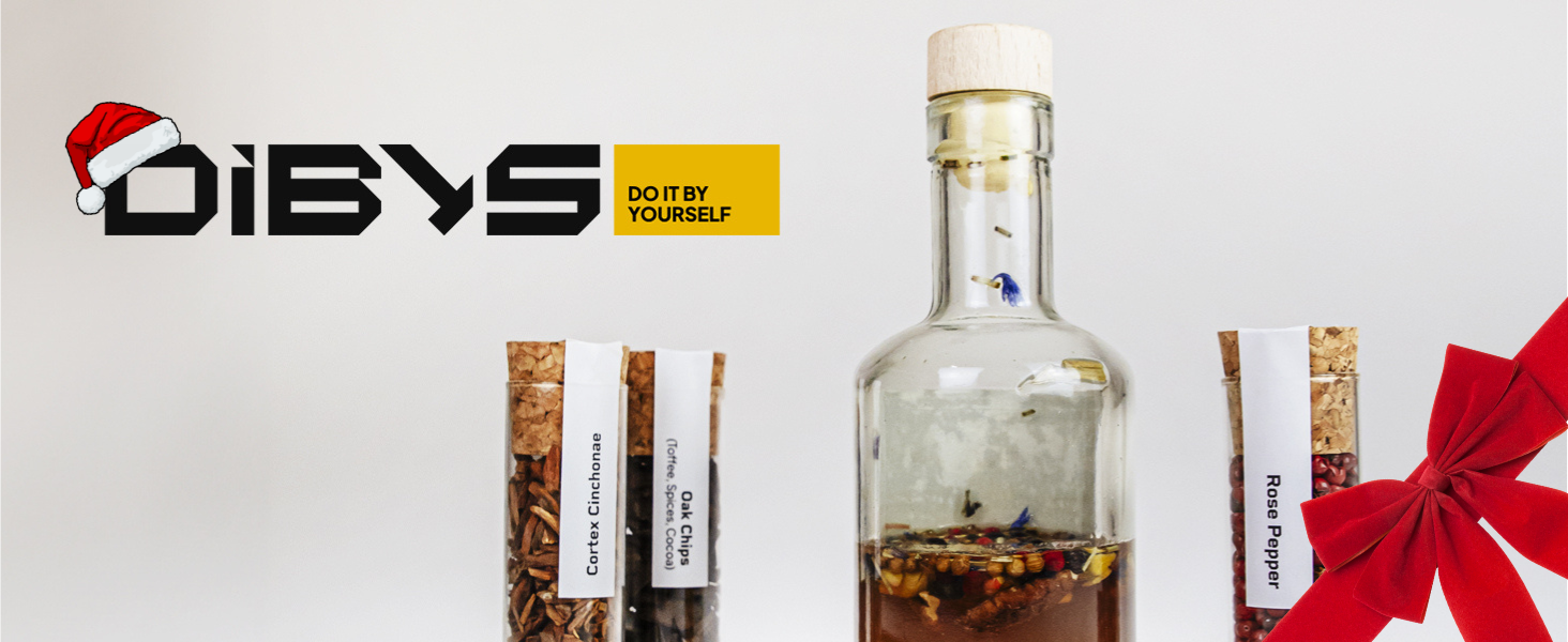 Набір для самостійного приготування віскі DIBYS: 12 натуральних інгредієнтів та аксесуари | Набір для приготування спецій до віскі | Подарунковий набір для поціновувачів віскі | Віскі-конструктор з 4 рецептами