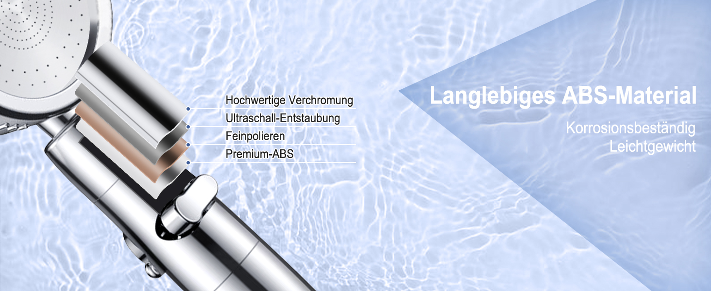 Насадка для душу зі шлангом 2м, фільтрована ручна лійка з високим тиском, економія води з мінеральними кульками, 5 режимів, стоп-функція для жорсткої води, видалення залишків хлору, бактерій та важких металів (срібляста з шлангом)