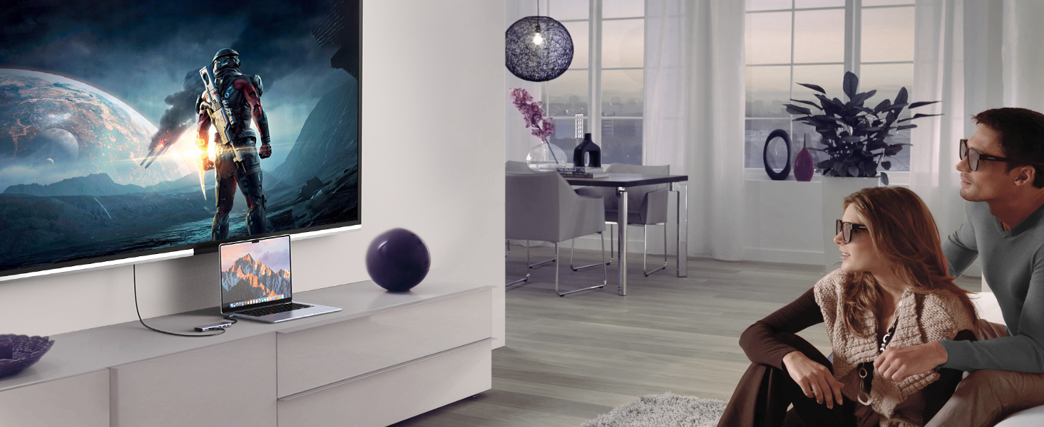 Док-станція Newmight 7-в-1 USB-C з двома HDMI, 3 USB 3.0, 100W PD, для Dell, HP, iPhone 15 Series