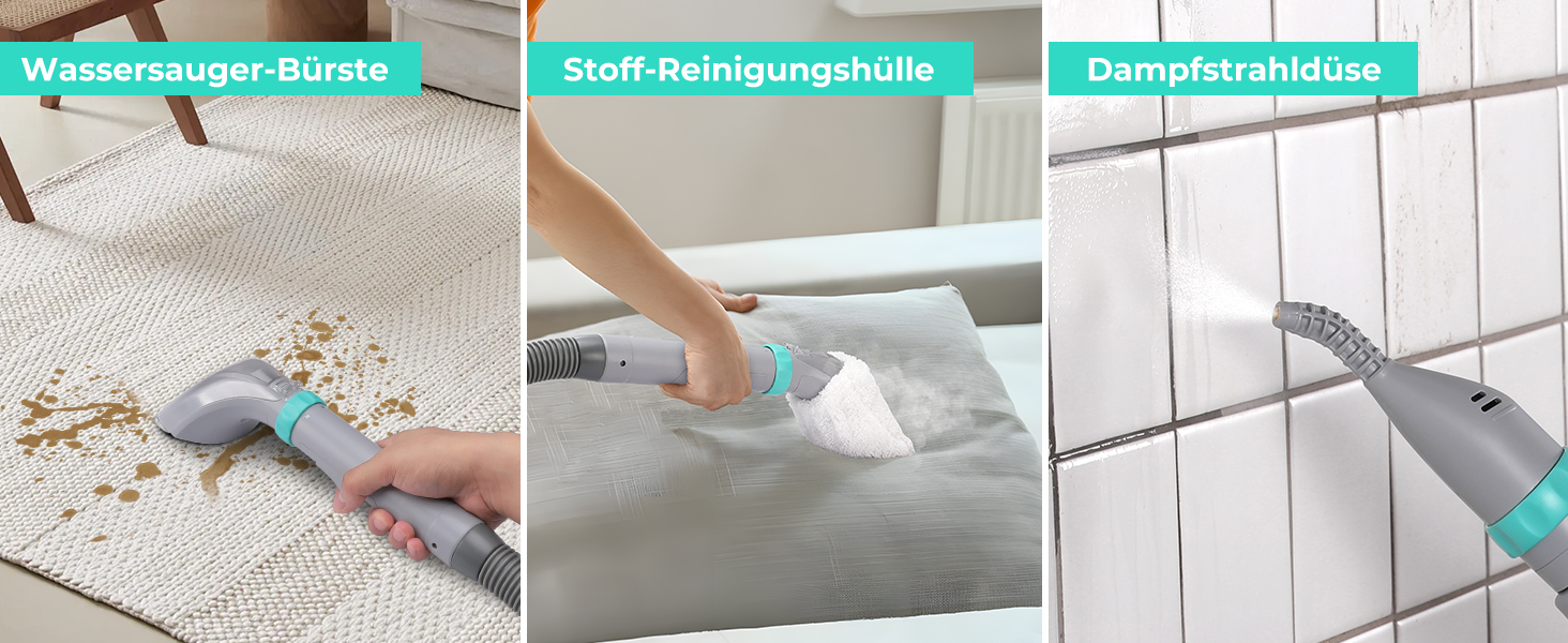 Пылесос с функцией пара HAUSHOF StainZapper Vapo: для коврів, диванів, авто. Очищувач з підігрівом та високою температурою. З миючим засобом.