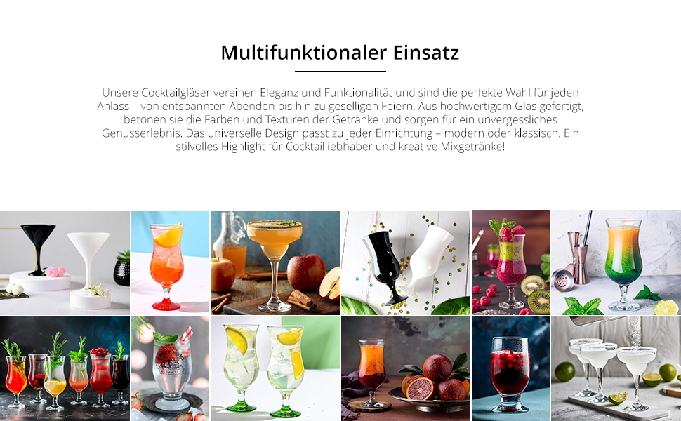 Набір склянок Krosno для коктейлів та напоїв (6 шт, 420мл)