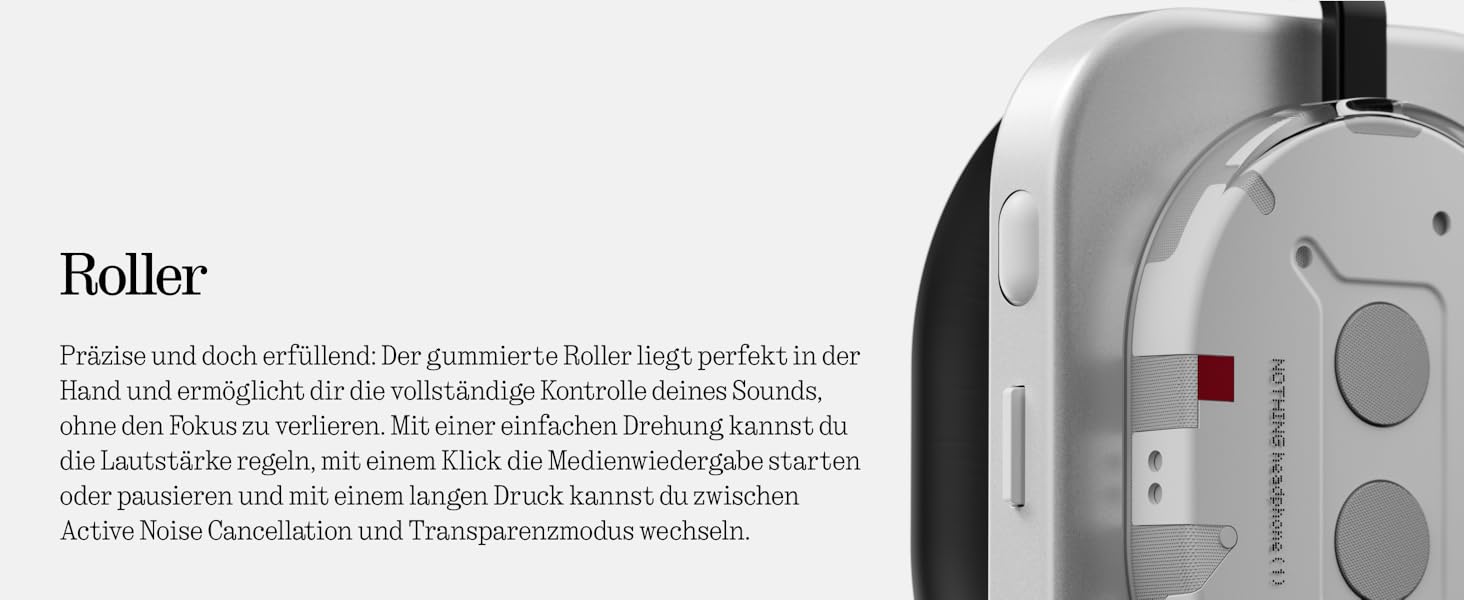 Бездротові накладні навушники Nothing Headphone (1) з активним шумопоглинанням (ANC), Hi-Res Audio, до 80 годин автономної роботи, водонепроникні, чорні