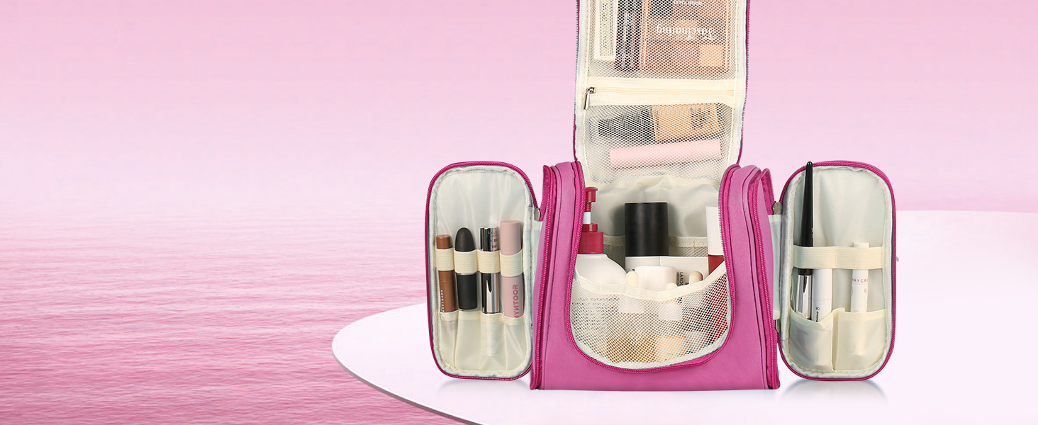 Чоловіча дорожня косметичка з гачком, косметичка для подорожей, дорожня сумочка для душу, зелений (рожевий)