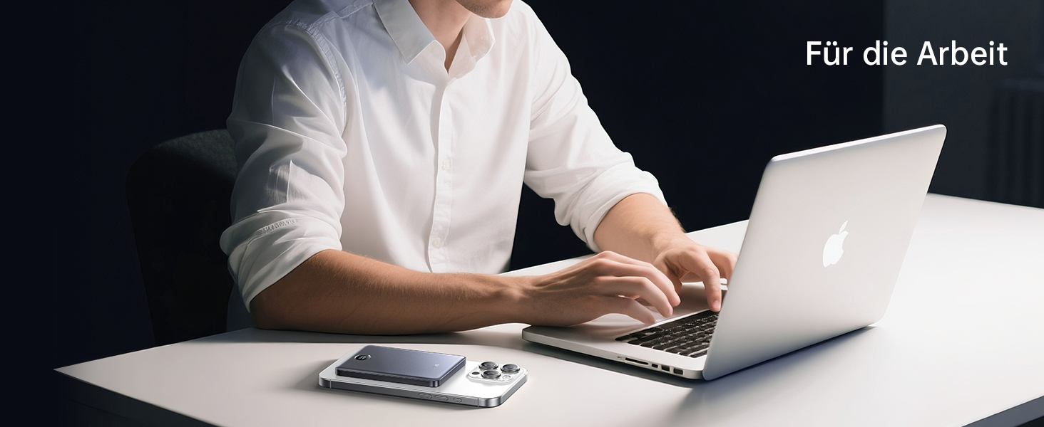 iWALK Powerbank MagSafe 5000mAh з LED-дисплеєм (Сірий) - Бездротова зарядка для iPhone 17/16/15/14/13/12