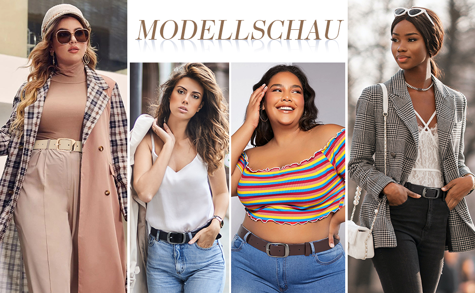 Жіночий шкіряний ремінь WHIPPY великого розміру, модний ремінь з телячої шкіри з надійною пряжкою, для джинсів, штанів, суконь, чорний (пряжка 'Пістолет'), 3XL:150см (підходить для талії 134-145см)