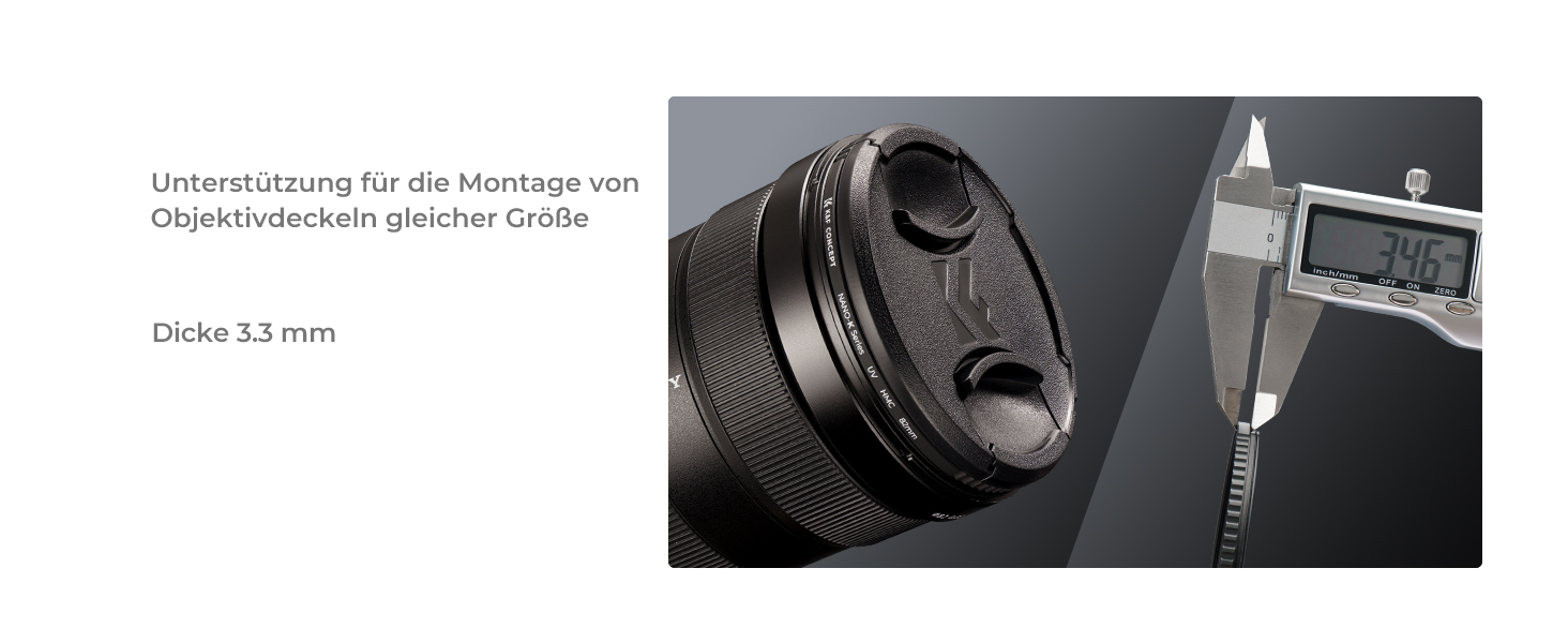 Фільтр UV K&F Concept 58mm з кришкою для об'єктива, серветкою для очищення, захисним фільтром з 18-шаровим нанопокриттям (Nano Klear)