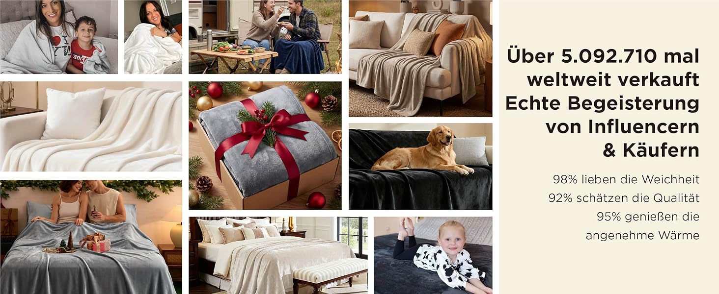 BEDSURE Плед фланелевий теплий, м'який, 150x200 см - ідеальний подарунок для жінок. Плед для дивана, ковдра для відпочинку.