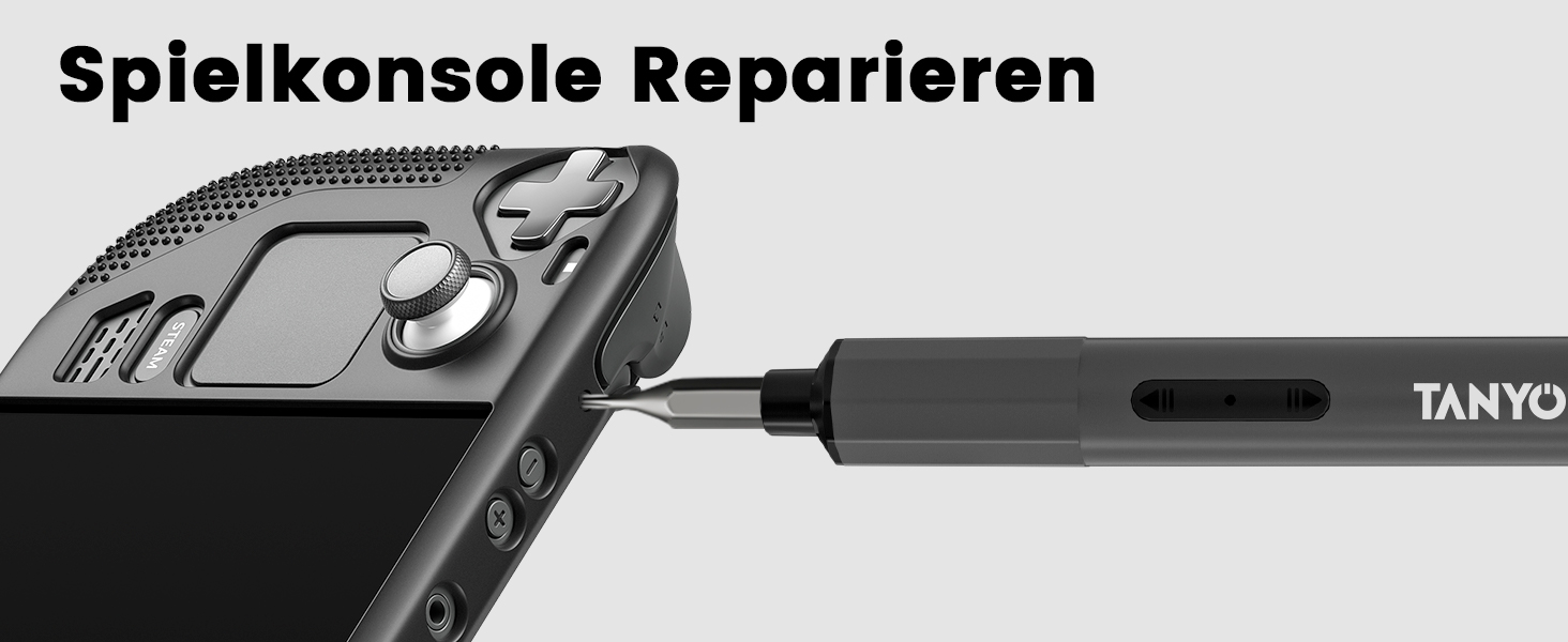 Набір мініатюрної електричної викрутки TANYO 51 в 1 з акумулятором 400mAh, LED-ліхтариком, для ремонту iPhone, ноутбуків, окулярів, годинників (чорний)