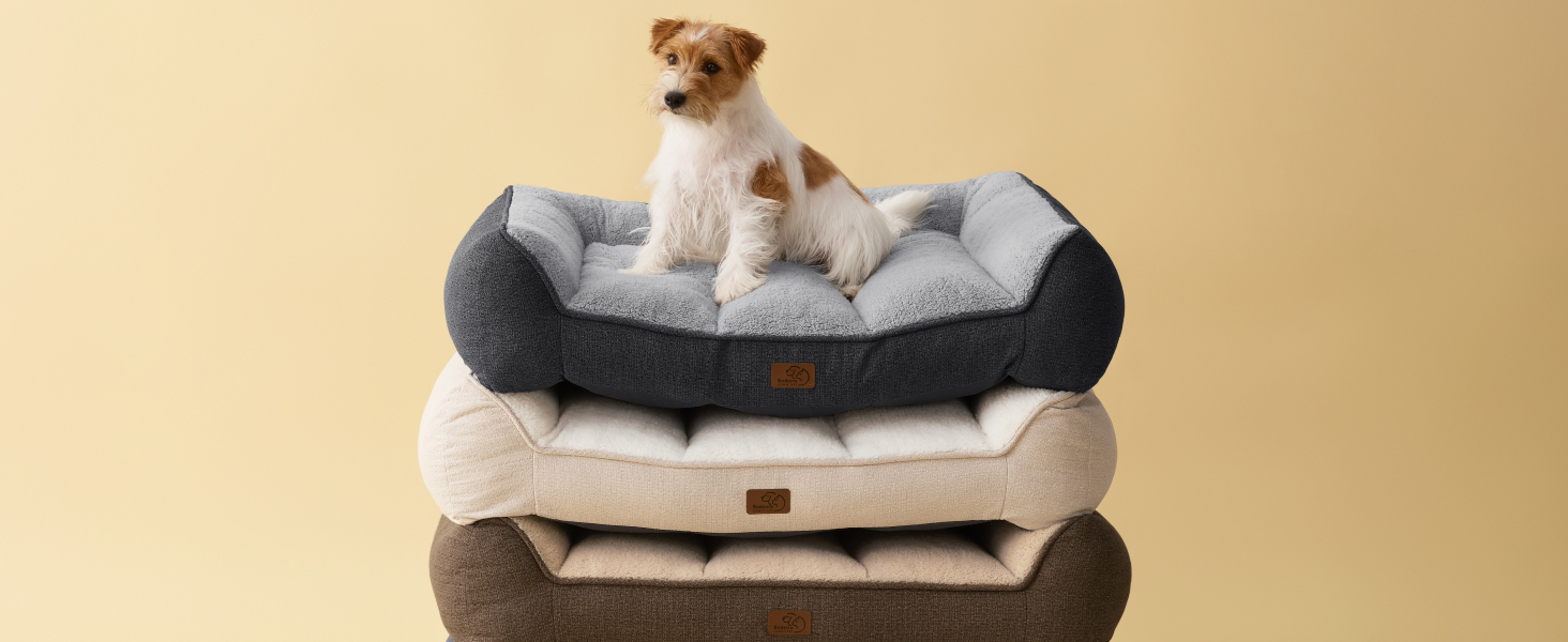 BEDSURE Лежанка для собак великих порід - 106x76 см, товста, з водонепроникною наволочкою, антиковзаюча, з м'якого плюшу Sherpa, темно-сіра