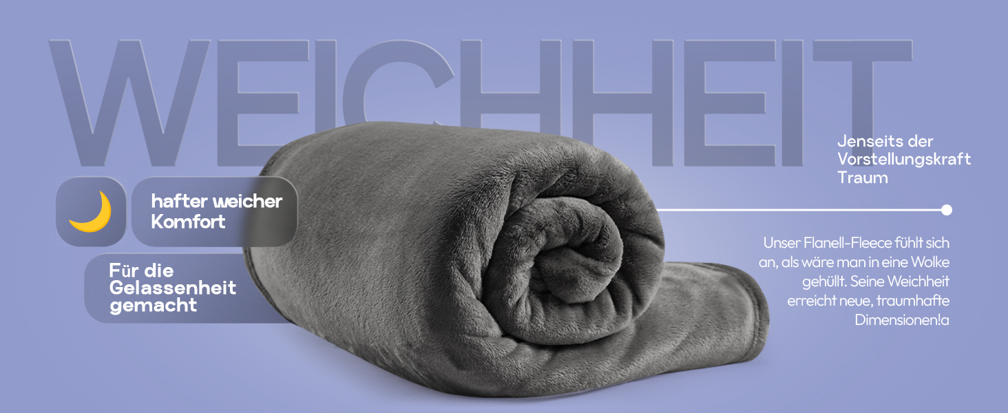 Плед Utopia Bedding: теплий та м'який флісовий плед 200x150 см сірого кольору для ліжка, дивана та крісла