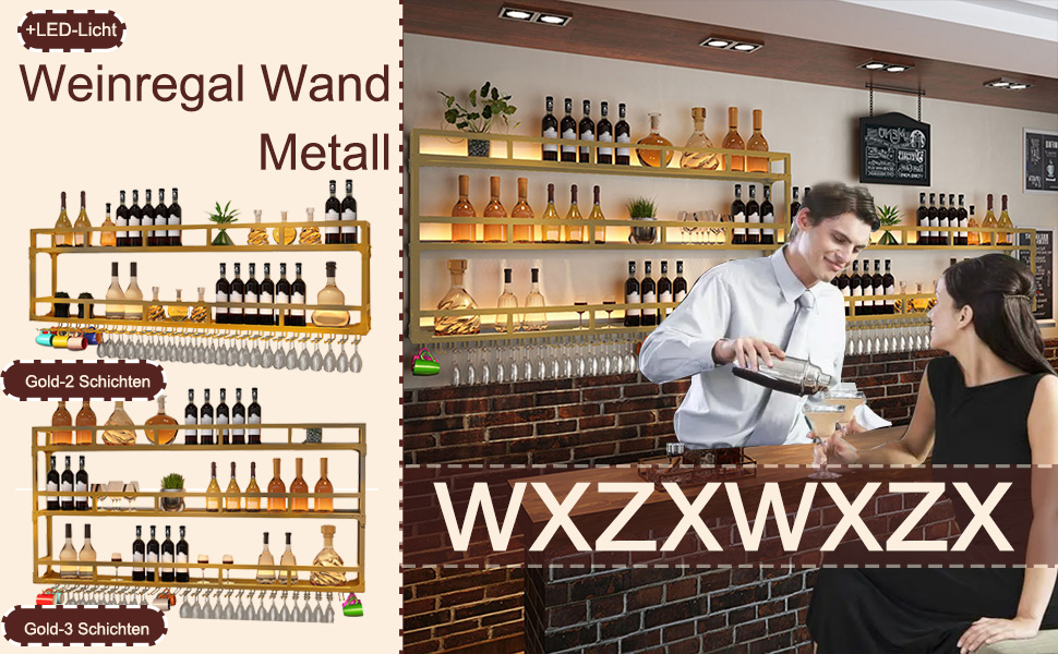 Металева полиця для вина на стіну з підсвічуванням, 80 см, чорний колір. Вузька шафа для вина, підставка для келихів, міні-бар для дому, кухні, вітальні. 3 яруси.