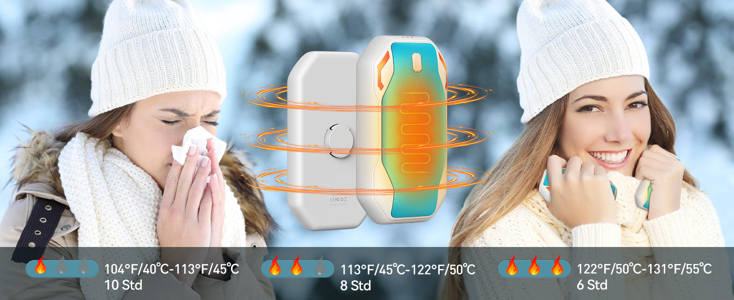 Електричні грілки для рук PHEJIE (2 шт.) - 3 режими нагріву, портативні, для активного відпочинку, кемпінгу, подарунок