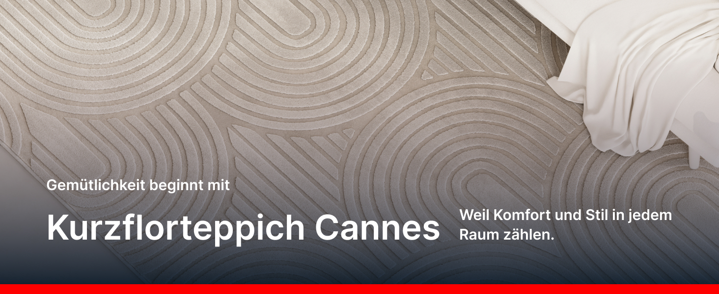 Килим Interiyou для вітальні/спальні/дитячої Cannes, 120x170 см, кремовий - короткий ворс, скандинавський бохо, геометричний малюнок, високий/низький ворс