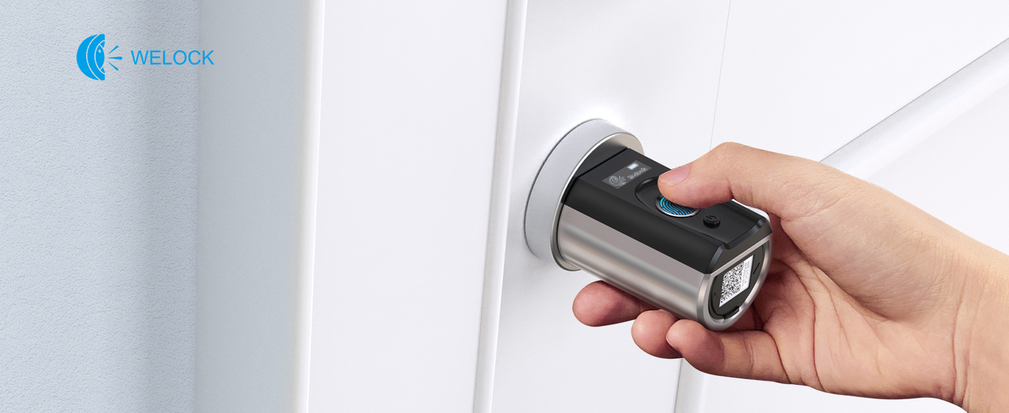 Електронний дверний замок WELOCK Touch41 з відбитком пальця, Wi-Fi, Bluetooth, RFID, IP65, для дверей 50-100 мм, сумісний з Alexa
