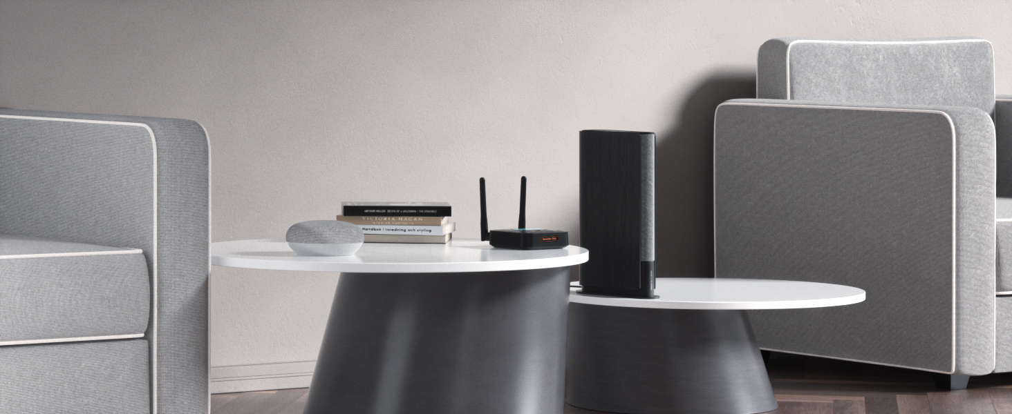 1Mii Bluetooth 5.1 Аудіо Адаптер з Низькою Затримкою aptX, 3D Surround для Підсилювача, Лаунспікерів, Оптичний/Коаксіальний/RCA AUX (B06Pro+ Medium)