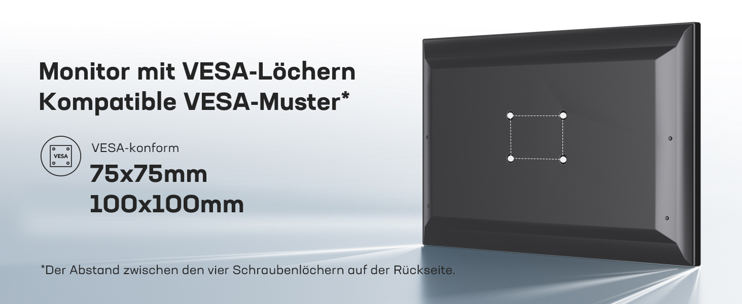 Кріплення для монітора HUANUO - 2 монітори, 13-32 дюйми, гнучкий, VESA 75/100, чорний