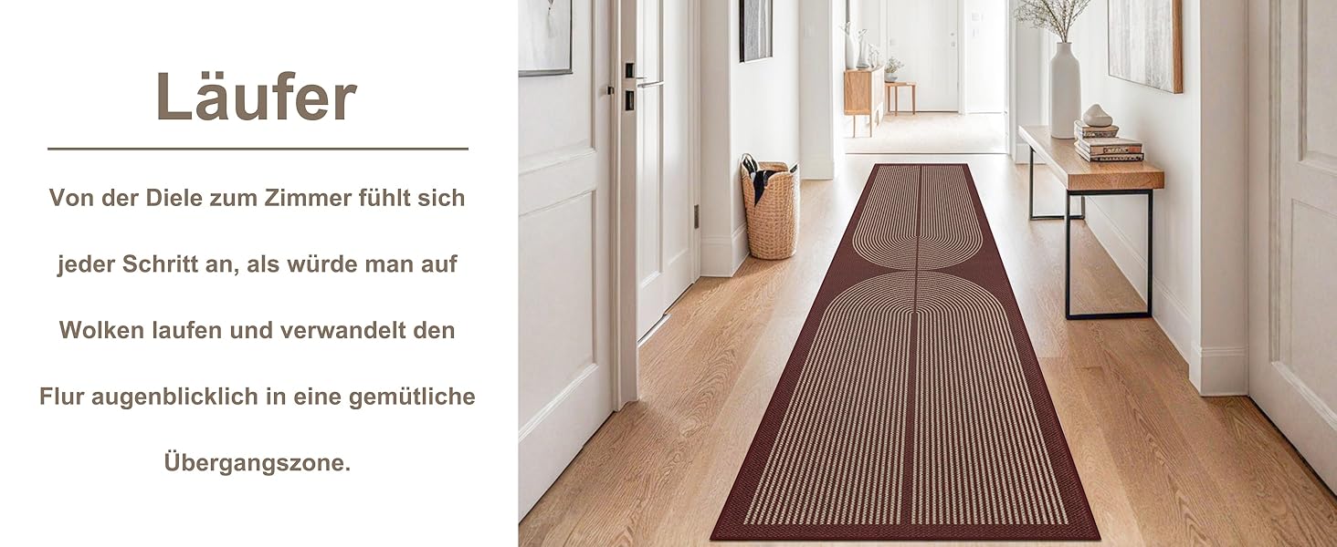 Килимок для підлоги/коридору 80x200 см з джуту, кухонний килимок, миючий, неслизький, для кухні, спальні, балкону (червоний)