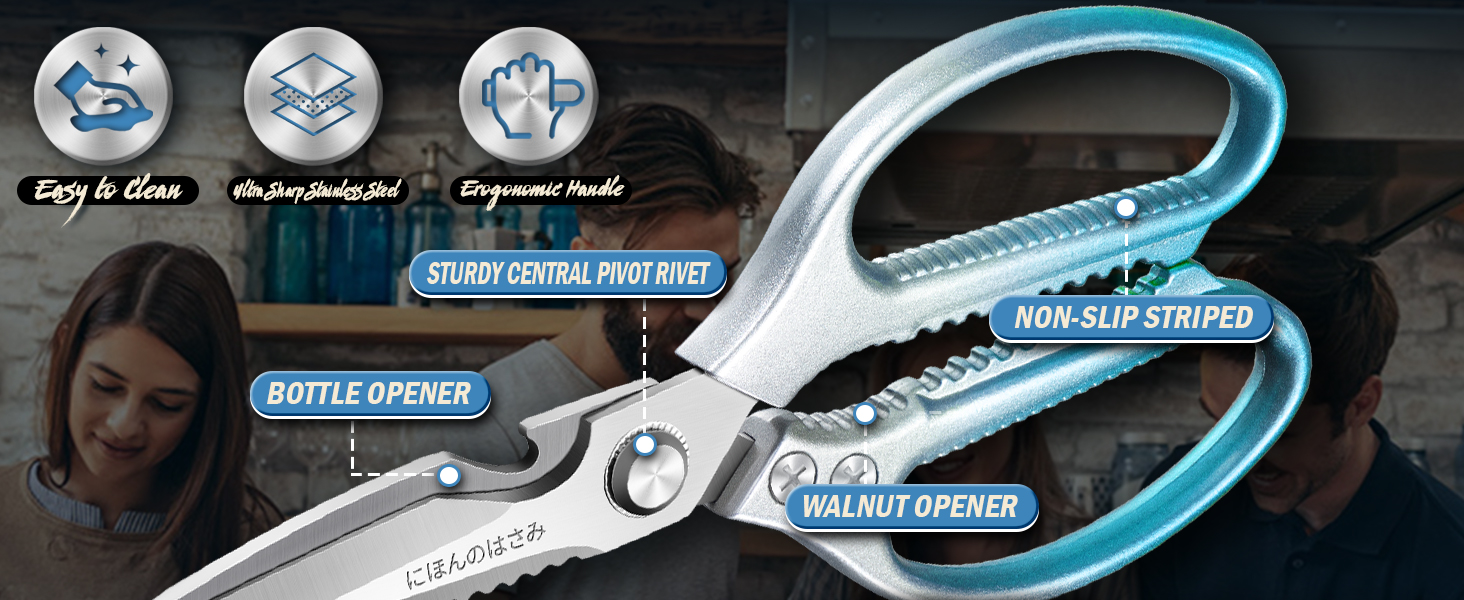 Набір кухонних ножиць DRAGON RIOT Stabile: 2 шт. (ніж для м'яса, ніж для птиці) з нержавіючої сталі