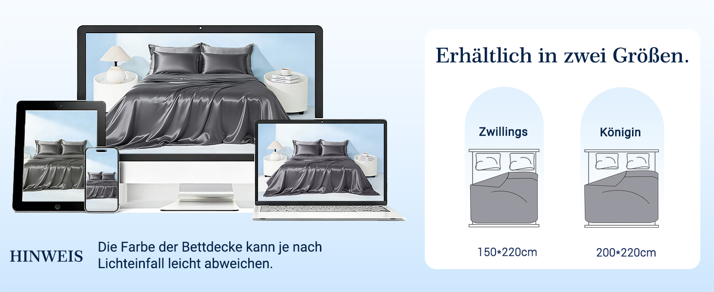 Охолоджуюча літня ковдра Elegear з технологією Arc-Chill 3.0, 150x200 см, темно-сірий перламутр. Q-Max > 0.5