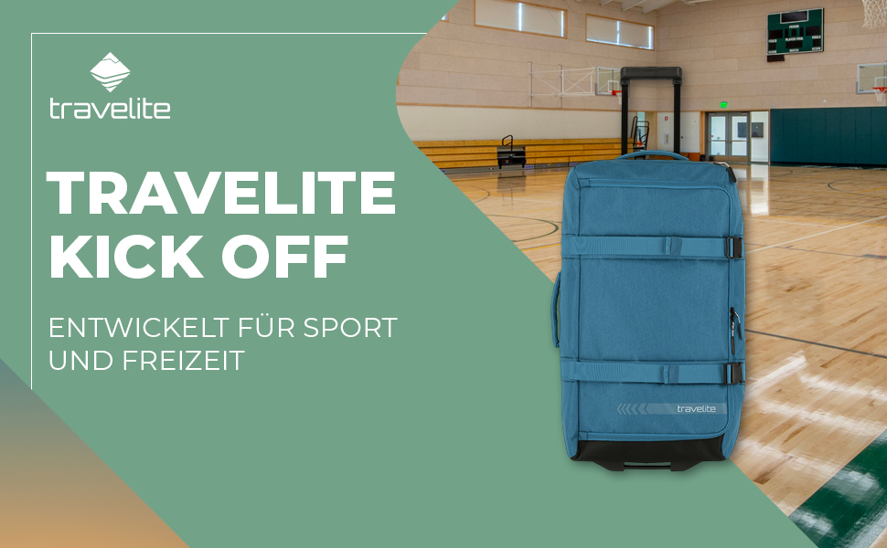 Дорожня сумка на колесах Travelite Kick Off 68 см, 65 л – середня валіза для подорожей і спорту