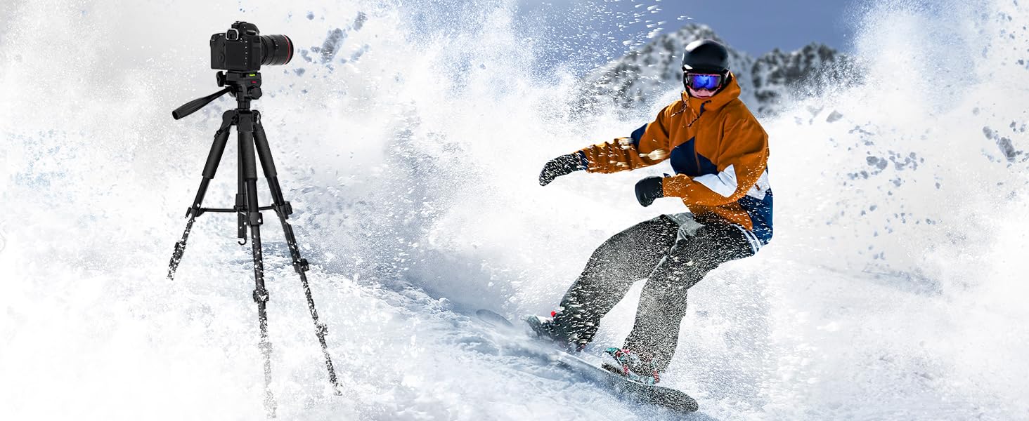 Штатив для камери Lusweimi 187 см з поворотним кріпленням 360° та 2 QR-пластинами, для Sony/Nikon/Canon, смартфонів, TikTok, Vlog (чорний)