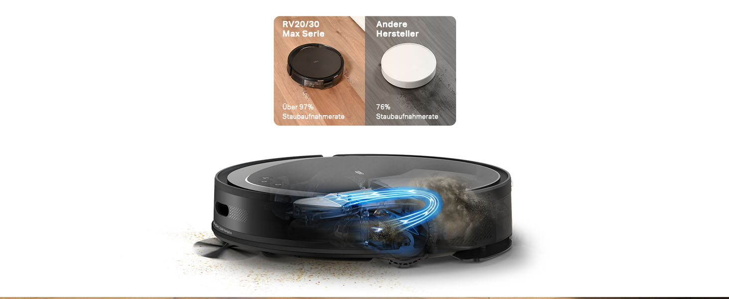 Робот-пилосос Tapo RV20 Max Plus з функцією миття та автоматичною станцією самостійного очищення, 5300Pa потужність всмоктування, 83 мм товщина, сумісний з Alexa & Google Assistant, керування через додаток