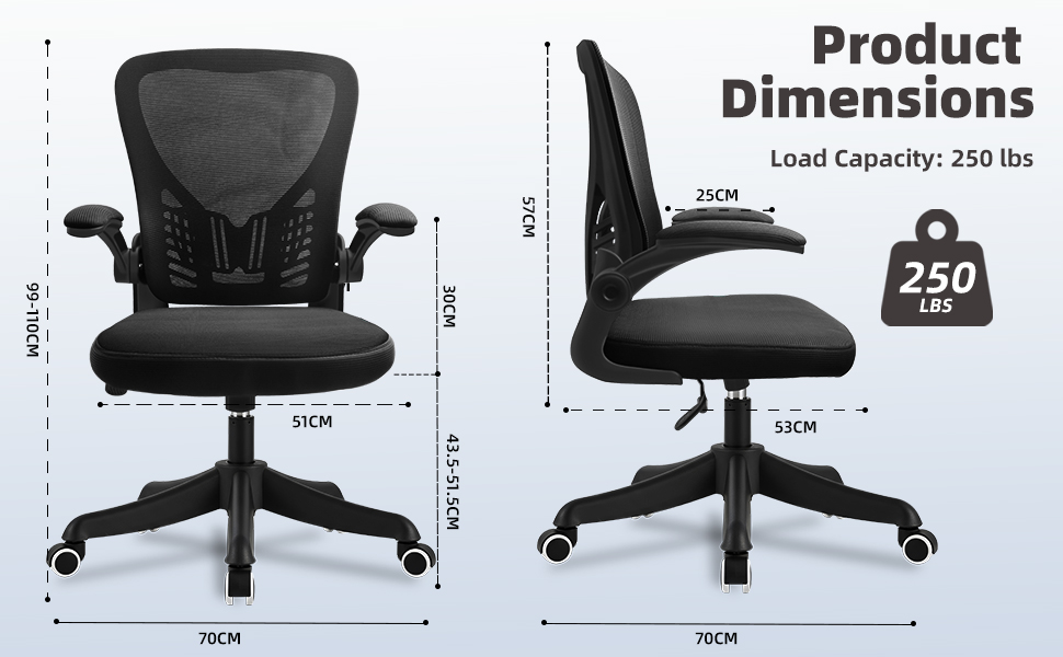 Ергономічне офісне крісло з підтримкою попереку та регульованою підголівником, велике сидіння, для офісу та дому (без підголівника)