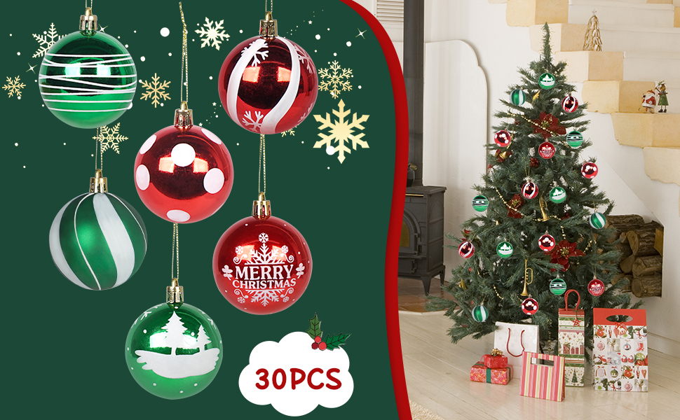 Набір ялинкових прикрас - 30 кульок 6см, пластик, темно-синій та білий, для ялинки