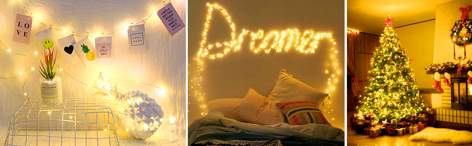 Ланцюжок прикрас Vicloon, 10 м, 100 LED, з пультом та таймером, 8 режимів, IP65, тепле світло, для дому та декору