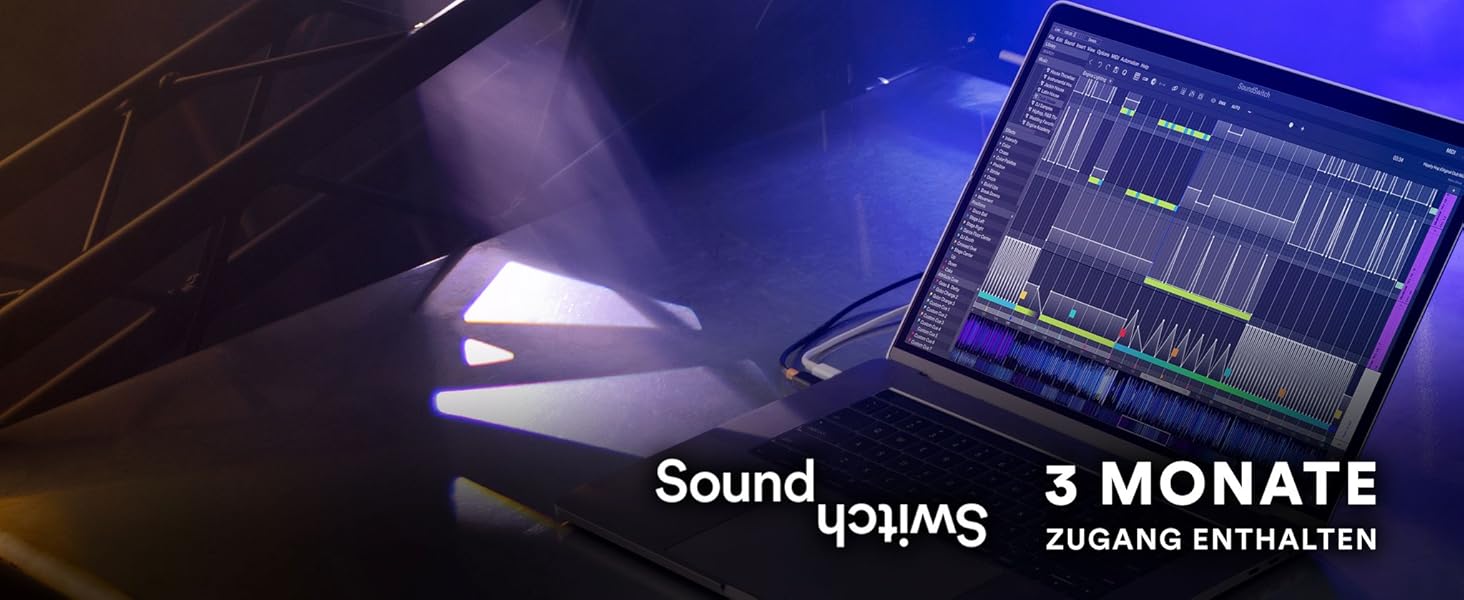 SoundSwitch Control One – Професійний контролер освітлення DMX для DJ з 3 місяцями доступу до програмного забезпечення SoundSwitch, підтримка DMX та Phillips Hue. Чорний колір