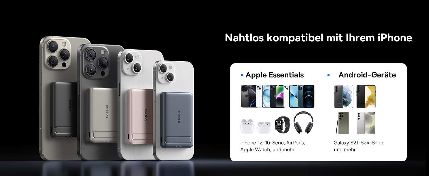 Power Bank Baseus Mini MagSafe 5000mAh з MagSafe, PD 20W, Qi2, сірий колір