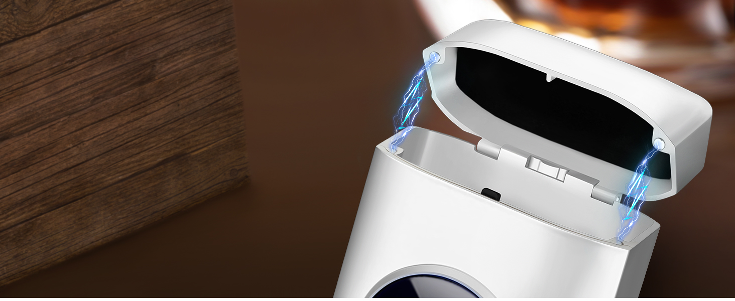 Вишукане екіпірування для курця: Zigarettenetui Lafagiet XL666 з запальничкою, 18 шт. King Size, LED-дисплей, подарунок на День батька