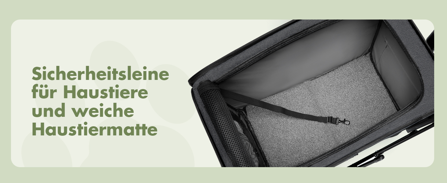 Транспортер для собак на колесах, велика візок для собак та котів до 18 кг (Чорний, Сірий)