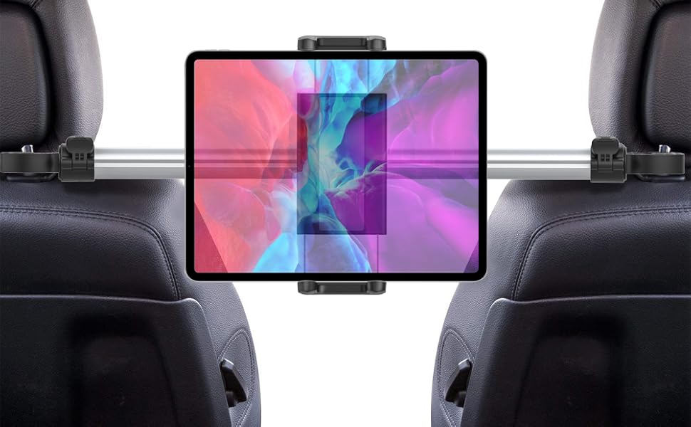 Утримувач для планшета в авто, кріплення на спинку сидіння, 4-13 дюймів, сумісний з iPad, iPad Pro, Switch, Galaxy Tablet