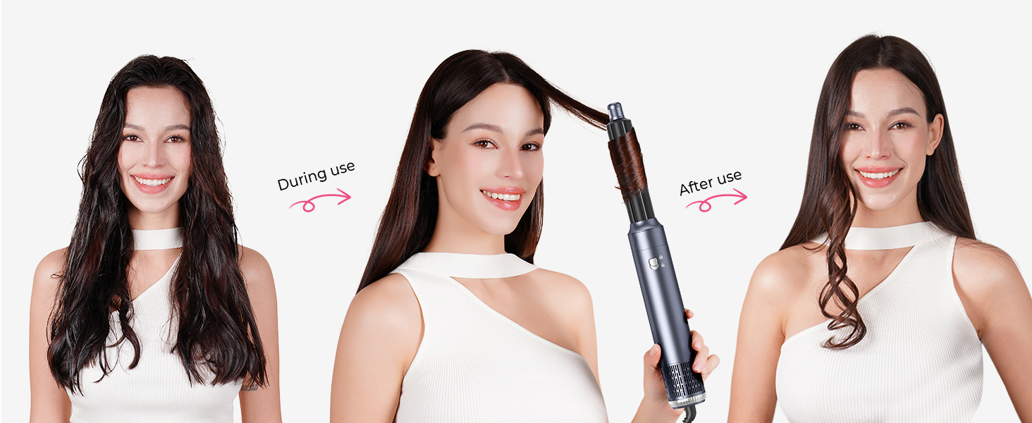 Професійний фен-щітка Pro Hairstyler Airbrush 6 в 1: сушка, укладка, об'єм, локони. 1000W