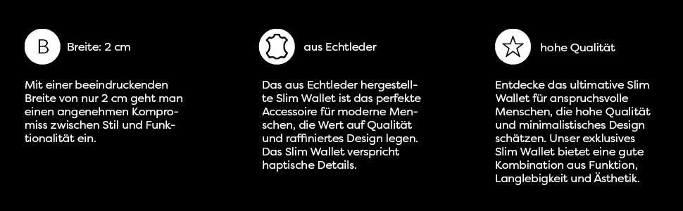 Чоловічий та жіночий шкіряний гаманець Luxurizz Smart Wallet з RFID-захистом - Slim модель з відділом для монет та Slider-системою (10 карт, чорний)