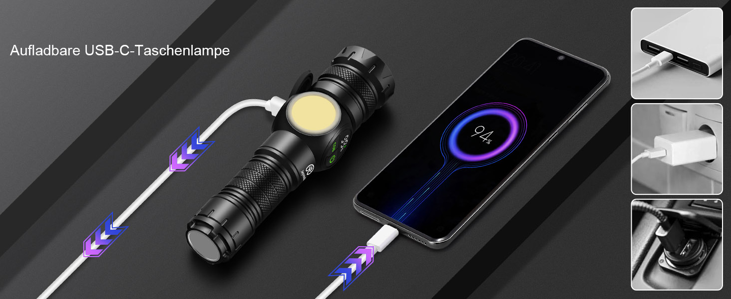 Ліхтар LED акумуляторний 100000 люменів з магнітом, потужний, з акумулятором 5000mAh, LCD-індикатор заряду, 9 режимів, Zoom, для кемпінгу, туризму, активного відпочинку, надзвичайних ситуацій