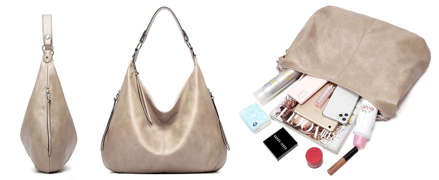 Жіноча сумка-шопер елегантна крос-боді з PU-шкіри (кава/світло-хакі) з кишенею на блискавці