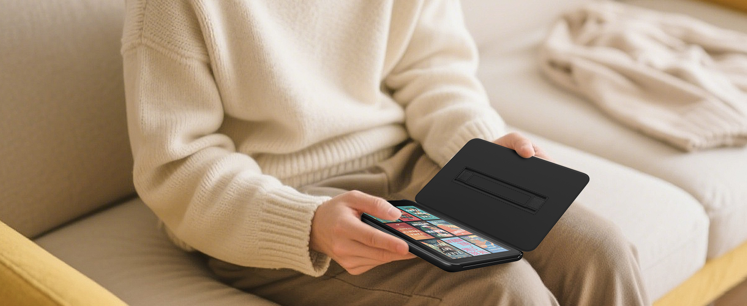 Чохол MoKo для Kindle Paperwhite 12-го покоління (2024) та Kindle Colorsoft Signature Edition (2024), зелений, з авто-ввімкненням/вимиканням та зручною петлею для руки