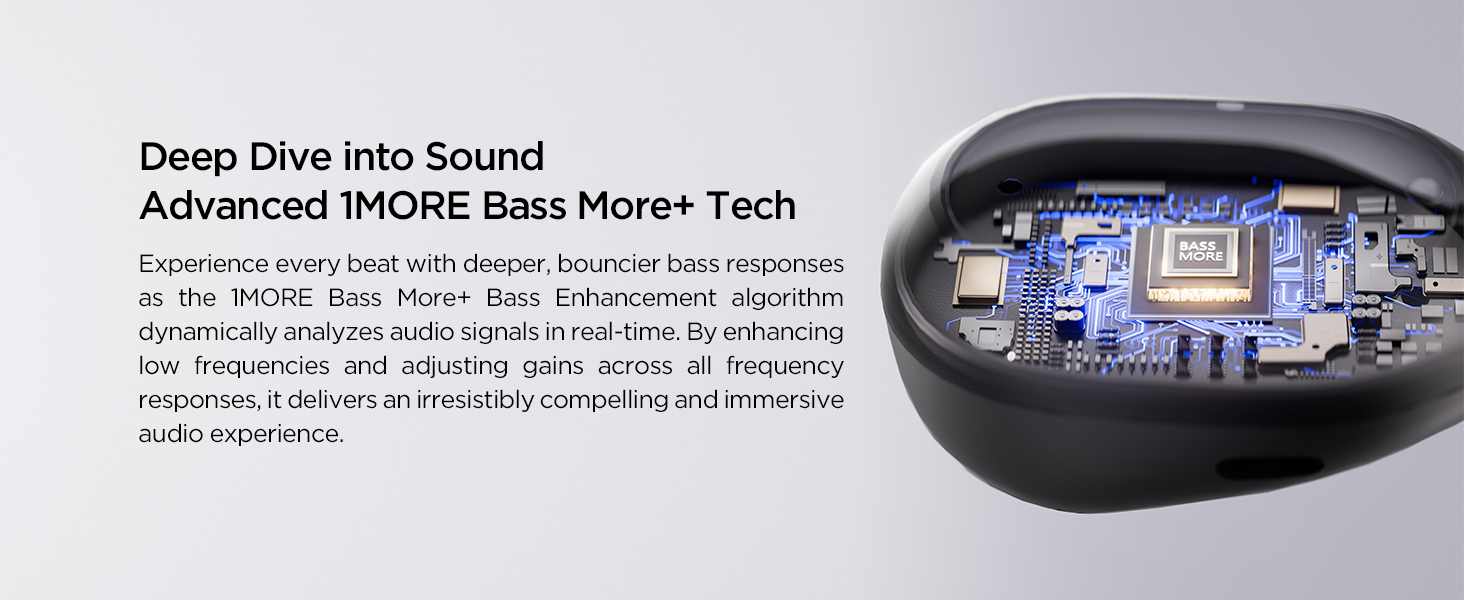 Навушники 1MORE S31 Open Ear Bluetooth 5.3, спортивні, бездротові, ENC мікрофон, 38 годин, IPX5, потужний бас, чорні