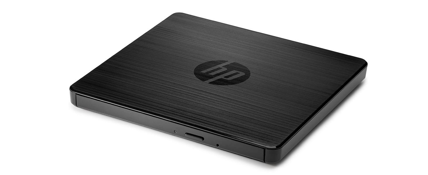 Зовнішній USB DVD-RW привід HP — портативний CD/DVD накопичувач, швидкість запису 8X DVD та 24X CD, USB-A, Plug & Play, сумісний з Windows, macOS та ChromeOS, чорний