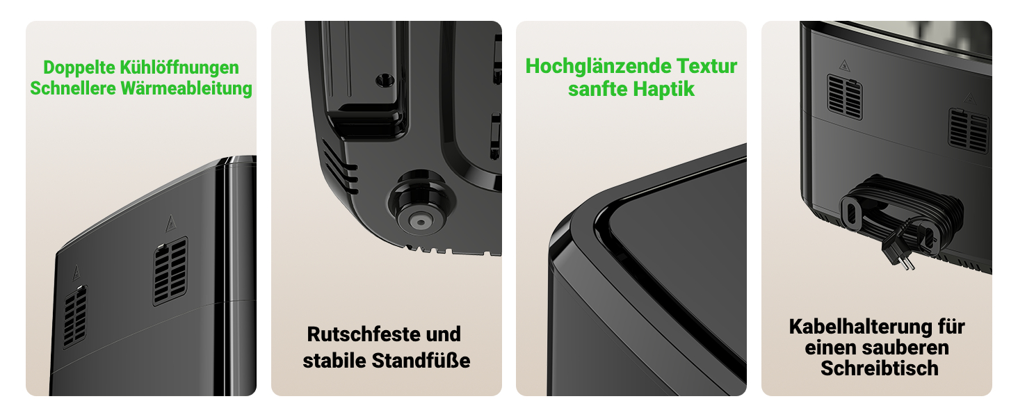 Фритюрниця повітряна подвійна 12л з 8 програмами та рецептами | Регулювання температури до 200°C, срібна