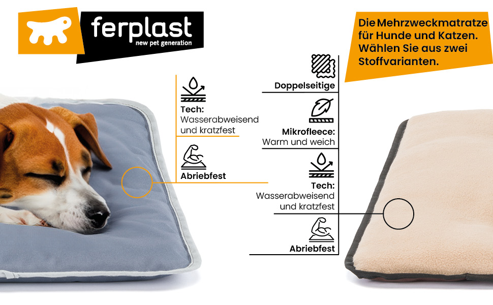 Килимок для собак та котів Ferplast Jolly - миючий, водовідштовхуючий, зносостійкий, 57 x 38 см, сірий