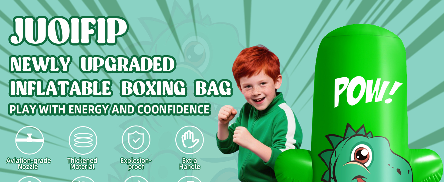 Надувний боксерський мішок JUOIFIP 120 см для дітей. Підходить для MMA, карате, таеквондо, збірка енергії